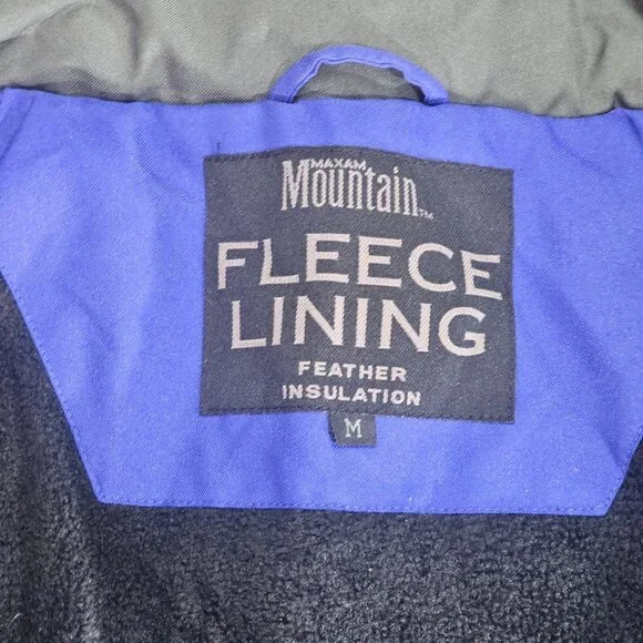 NWT Maxam Mountain Goose Down Jacket Mens M Fleece Insulated Winter Coat Y2K - Picture 4 of 9